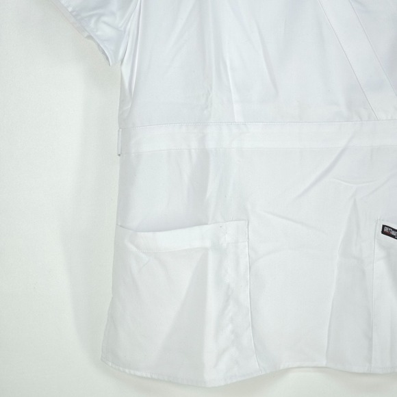 Greys Anatomy 3 Pocket Mock Wrap Scrub Top Womens XL Medical Nursing Technician - Picture 4 of 15